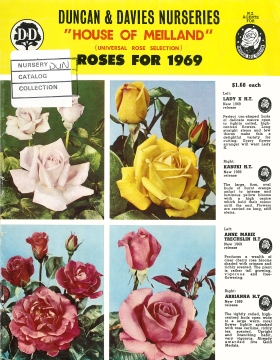 Duncan and Davies, House of Meilland (Universal Rose Selection) Roses for 1969